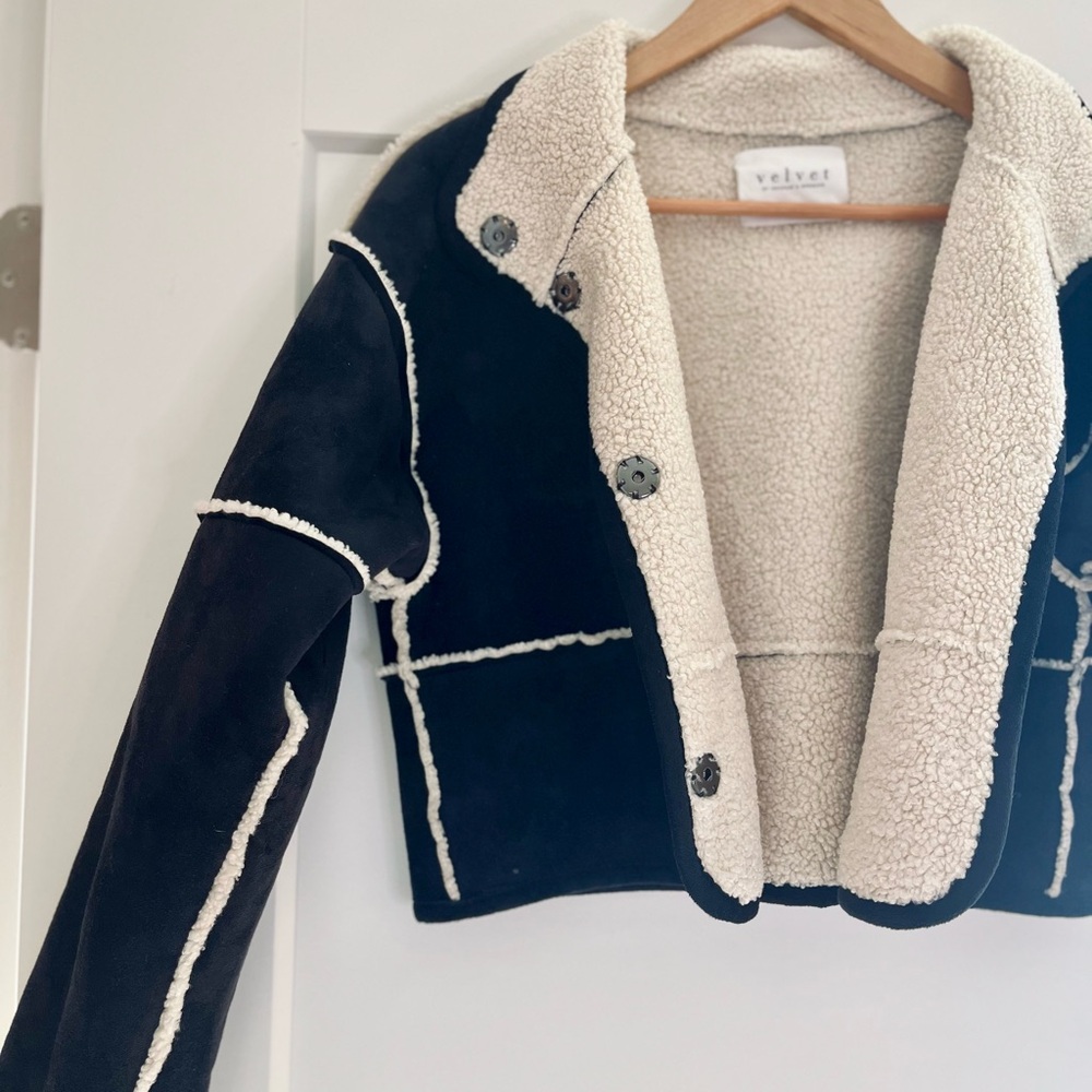 Velvet Kelly Luxe Sherpa Reversible Jacket